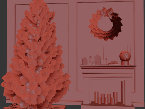 Christmas Decor - New Year Tree 2 Model 3D