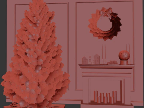 Christmas Decor - New Year Tree 2 3D Model