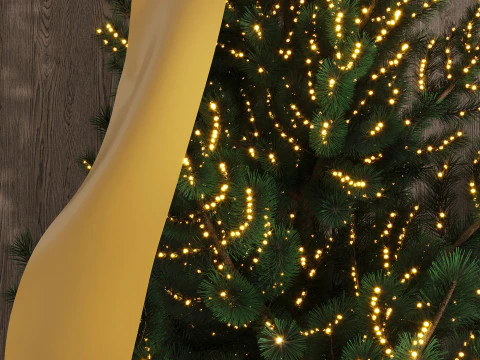 クリスマスの装飾 - 新年ツリー 4 3Dモデル