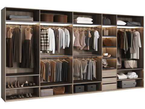 Wardrobe with filling 51 3D Model