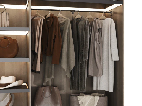 Wardrobe with filling 51 3D Model