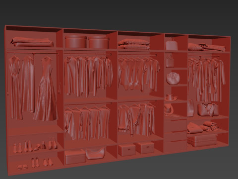 Wardrobe with filling 51 Modello 3D