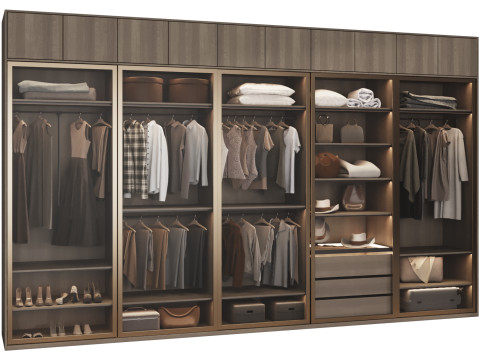 Wardrobe with filling 52 3D Model
