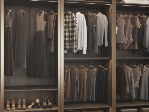 Wardrobe with filling 52 3D मॉडल