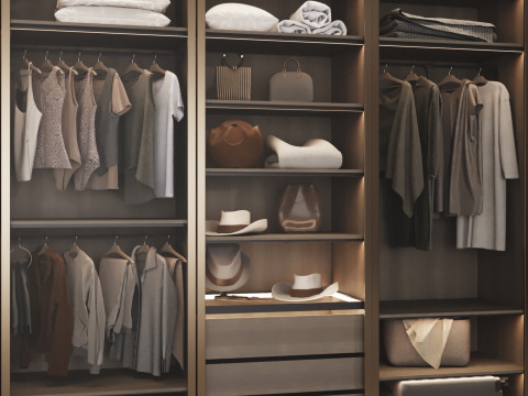 Wardrobe with filling 52 3D मॉडल