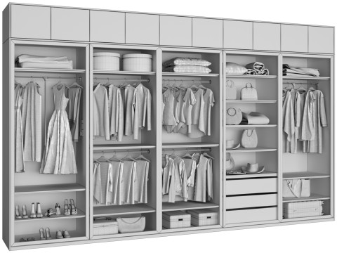 Wardrobe with filling 52 3D मॉडल