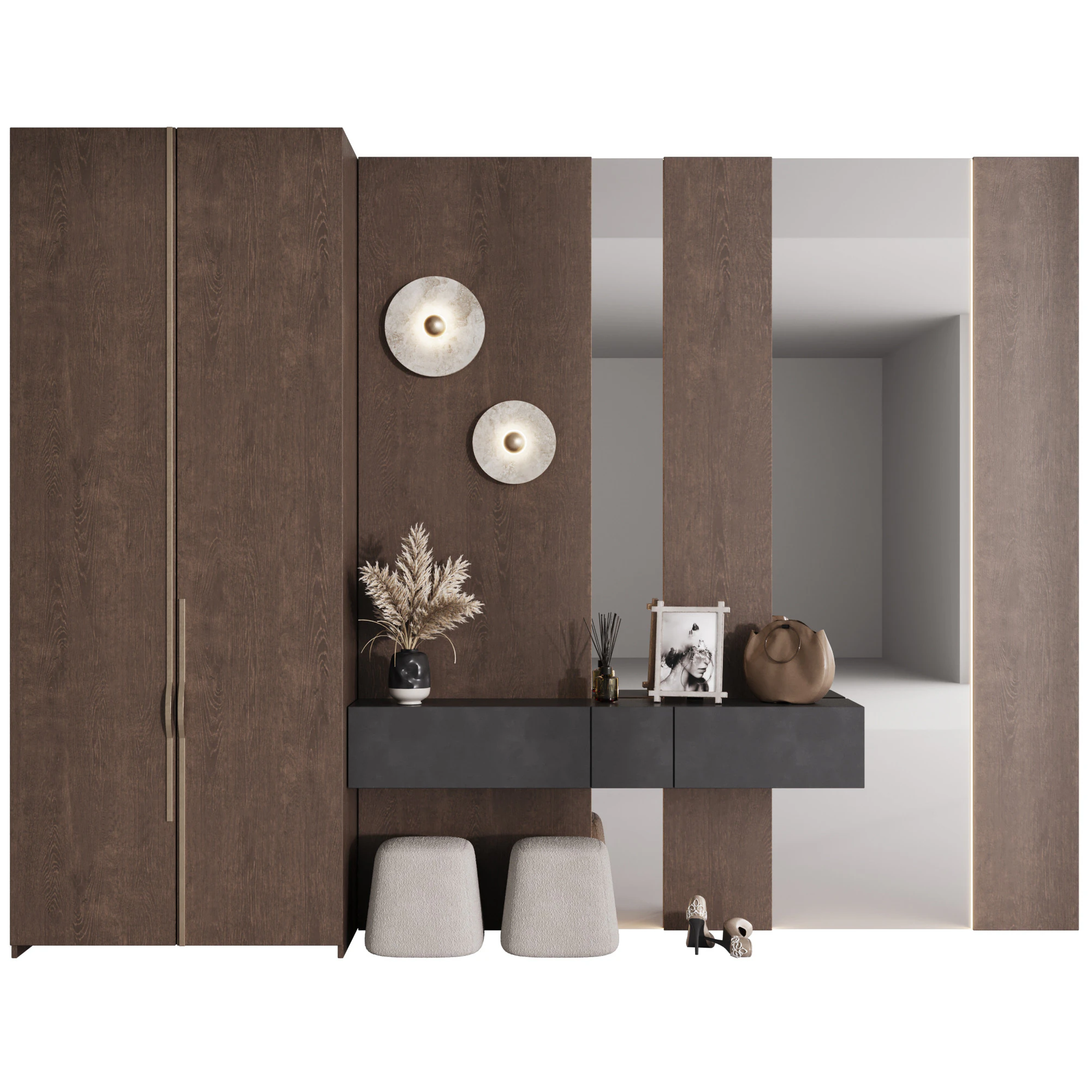 Composition for the hallway 13 3D Model .c4d .max .obj .3ds .fbx .stl .blend 