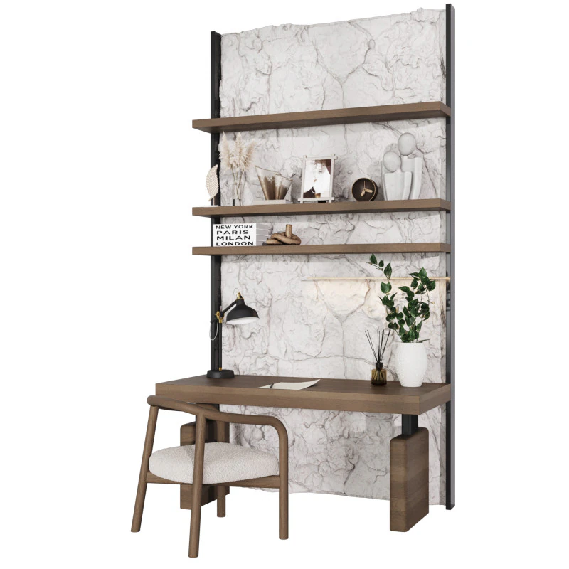 Workplace 4 3D Model .c4d .max .obj .3ds .fbx .stl .blend 