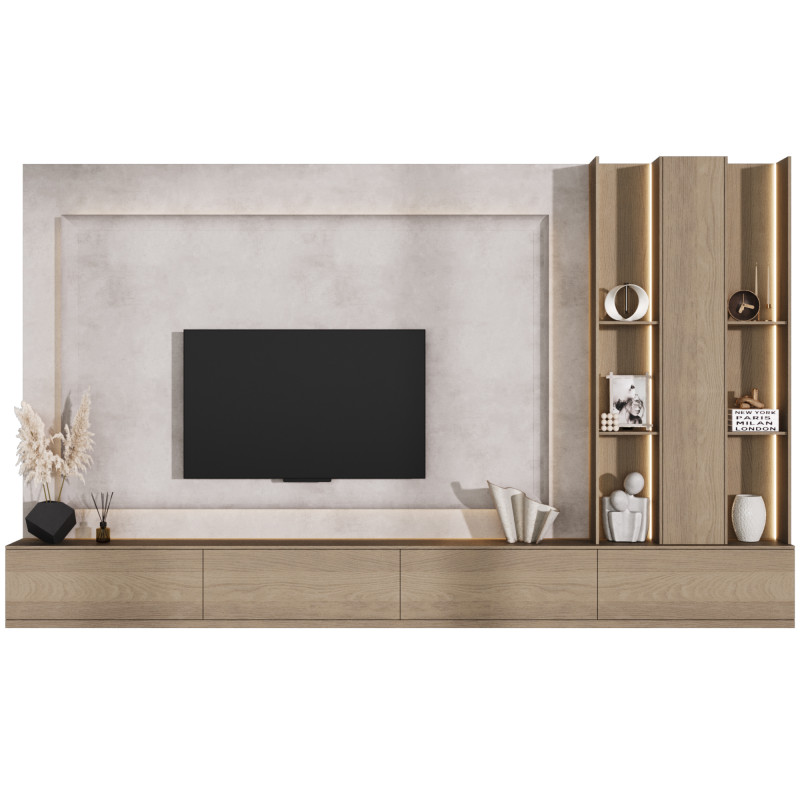 TV wall 10 3Dモデル .c4d .max .obj .3ds .fbx .stl .blend 