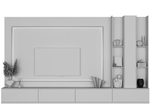 TV wall 10 3Dモデル