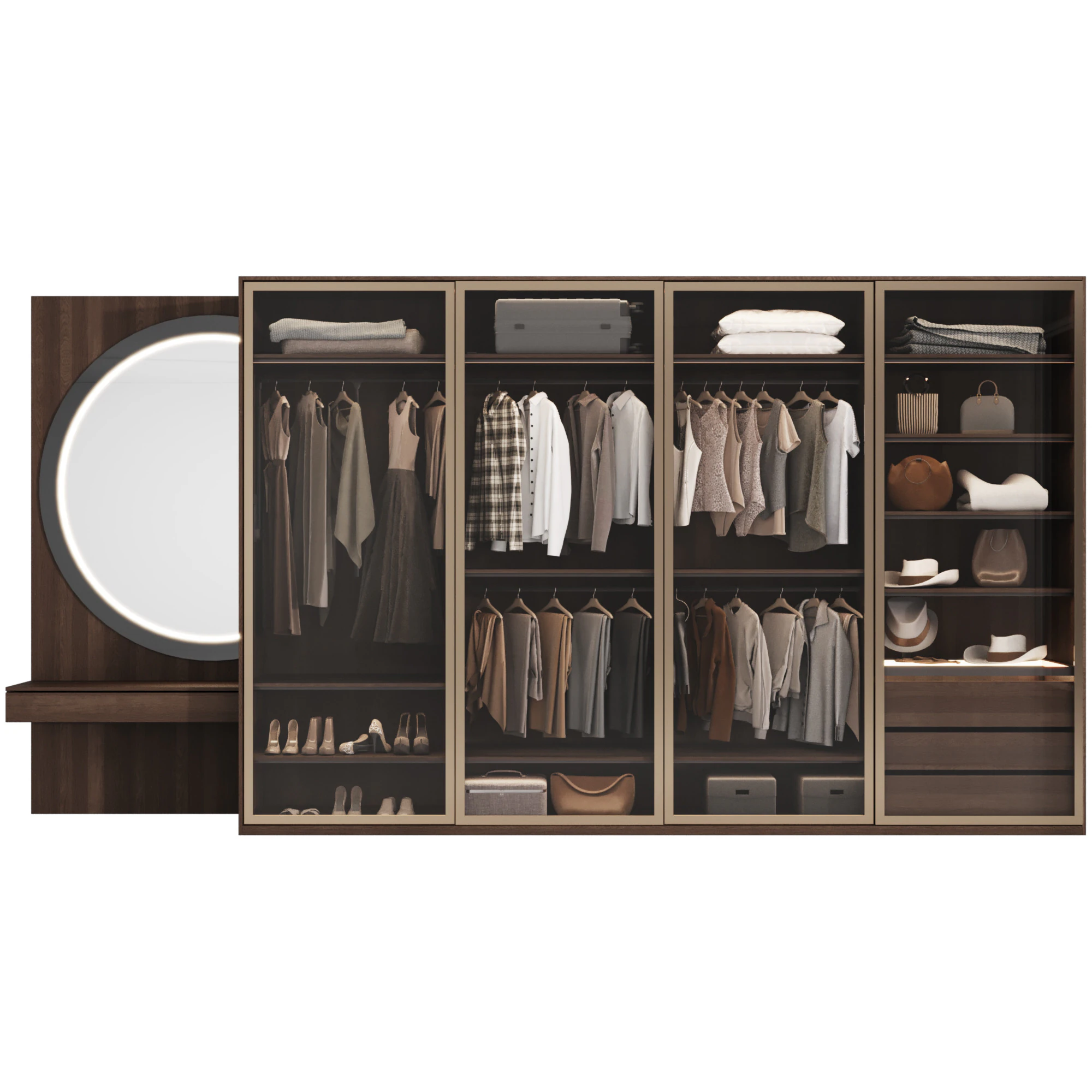 Wardrobe with filling 53 3D Model .c4d .max .obj .3ds .fbx .stl .blend