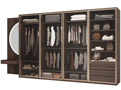 Wardrobe with filling 53 3D Model