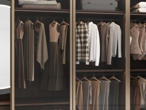 Wardrobe with filling 53 3D Model
