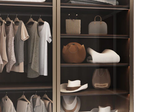 Wardrobe with filling 53 3D Model