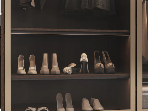 Wardrobe with filling 53 3D Model