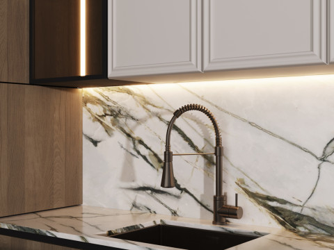 带岛 13 的现代厨房 3D 模型