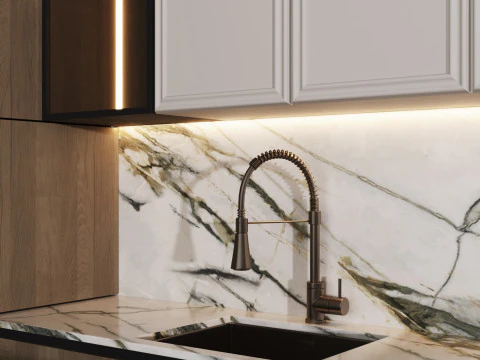 Modern Kitchen with Island 13 3D Model