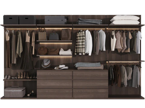 Wardrobe with filling 54 3D Model