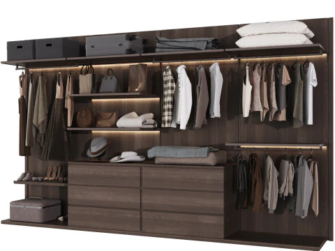 Wardrobe with filling 54 3D Model