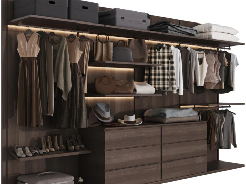Wardrobe with filling 54 3D Model