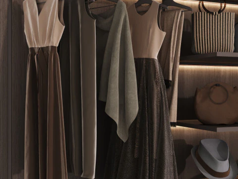 Wardrobe with filling 54 3D Model