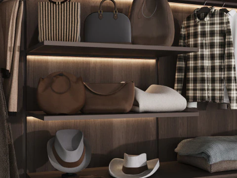 Wardrobe with filling 54 3D Model