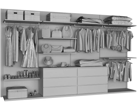 Wardrobe with filling 54 3D Model