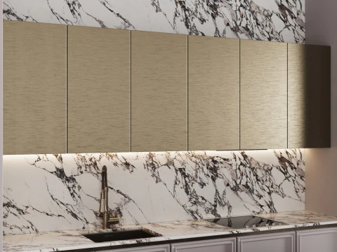 Cucina moderna con isola 14 Modello 3D