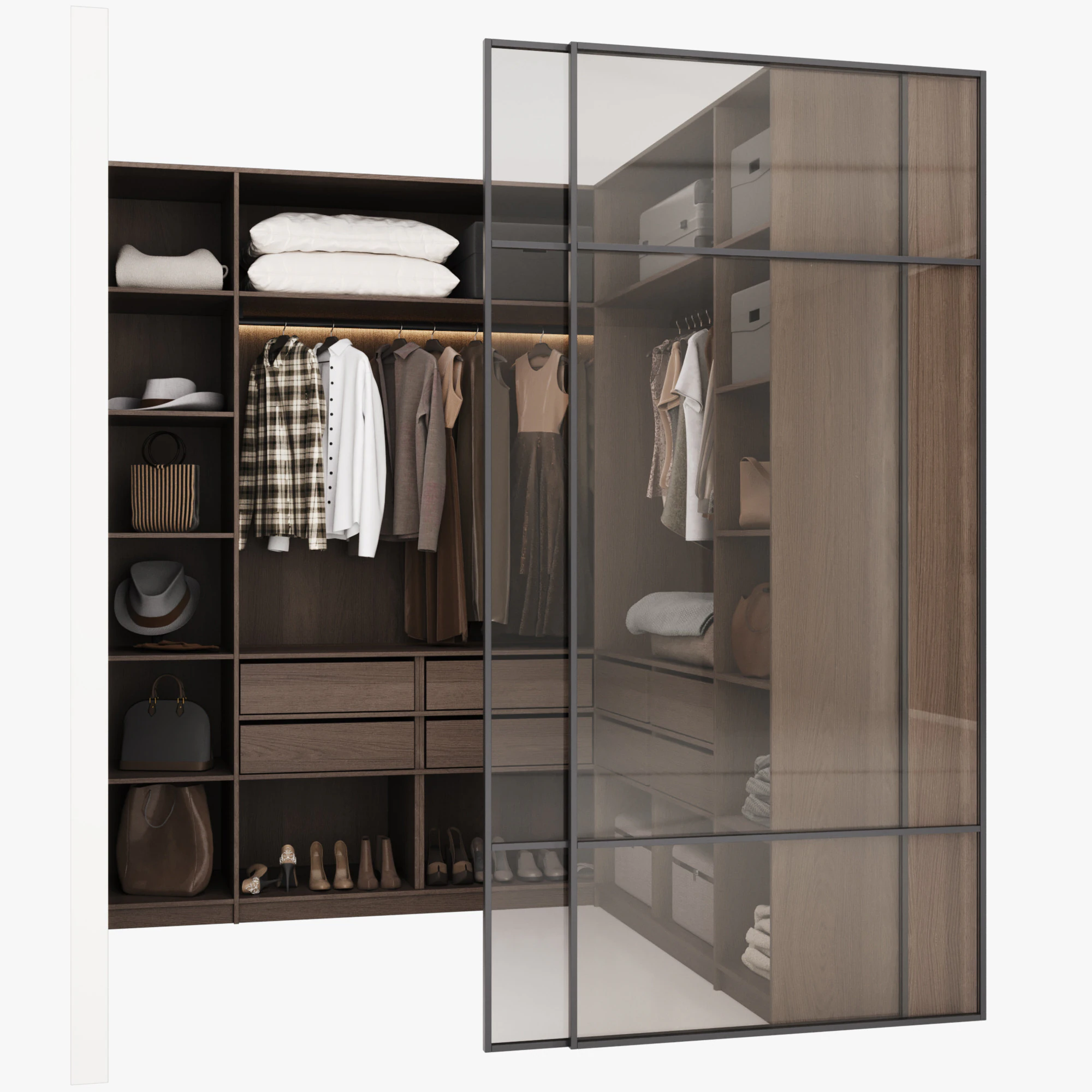 Wardrobe with filling 55 3D Model .c4d .max .obj .3ds .fbx .stl .blend
