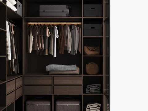 Wardrobe with filling 55 3D Model