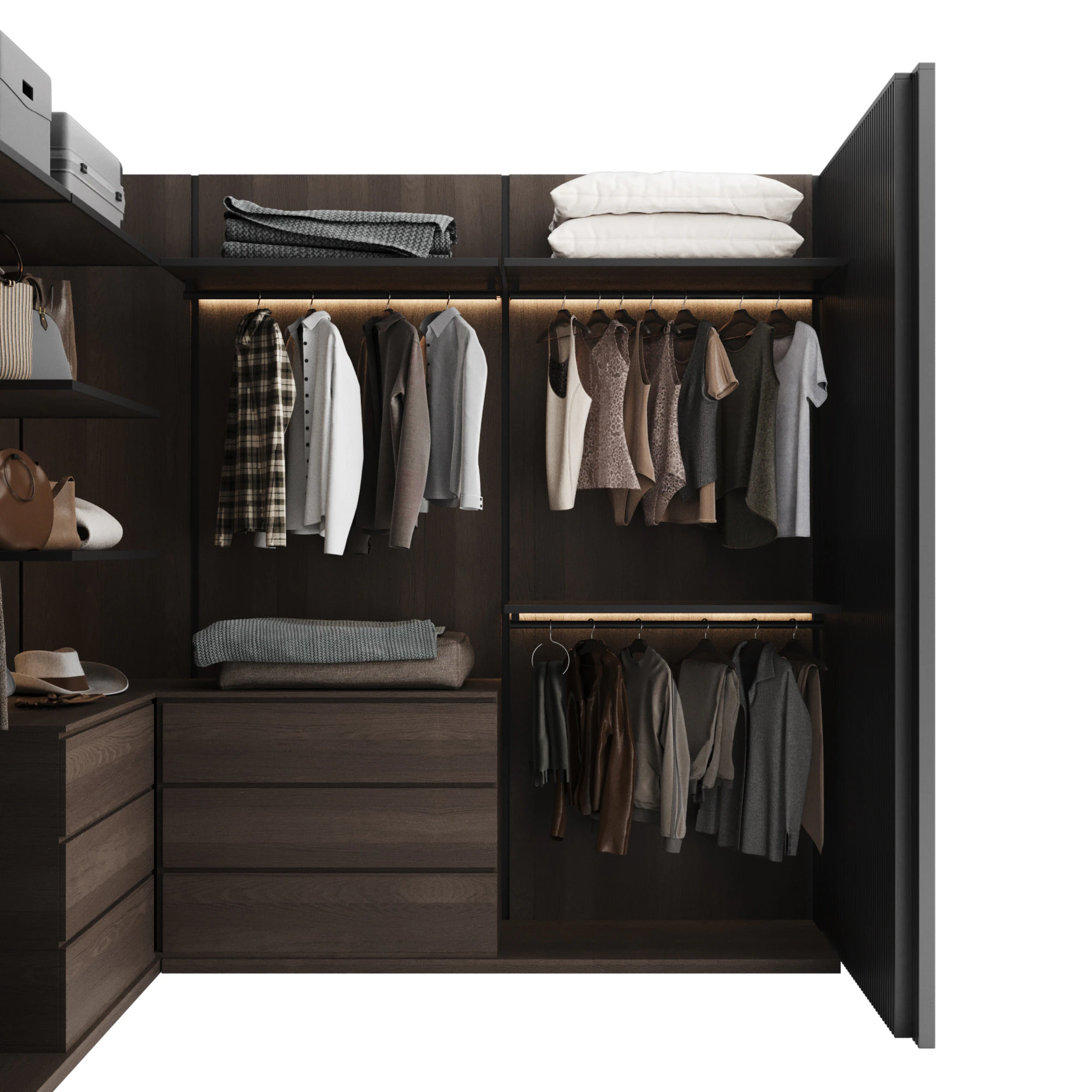 Wardrobe with filling 56 3D Model .c4d .max .obj .3ds .fbx .stl .blend