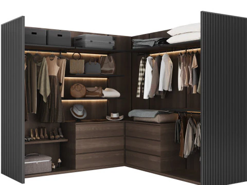 Wardrobe with filling 56 3D Model