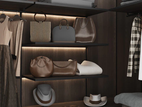 Wardrobe with filling 56 3D Model