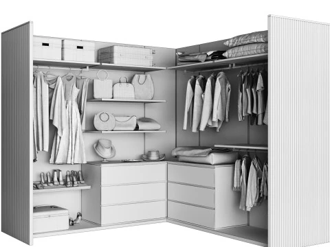 Wardrobe with filling 56 3D Model