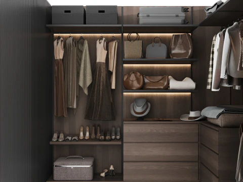 Wardrobe with filling 56 3D Model