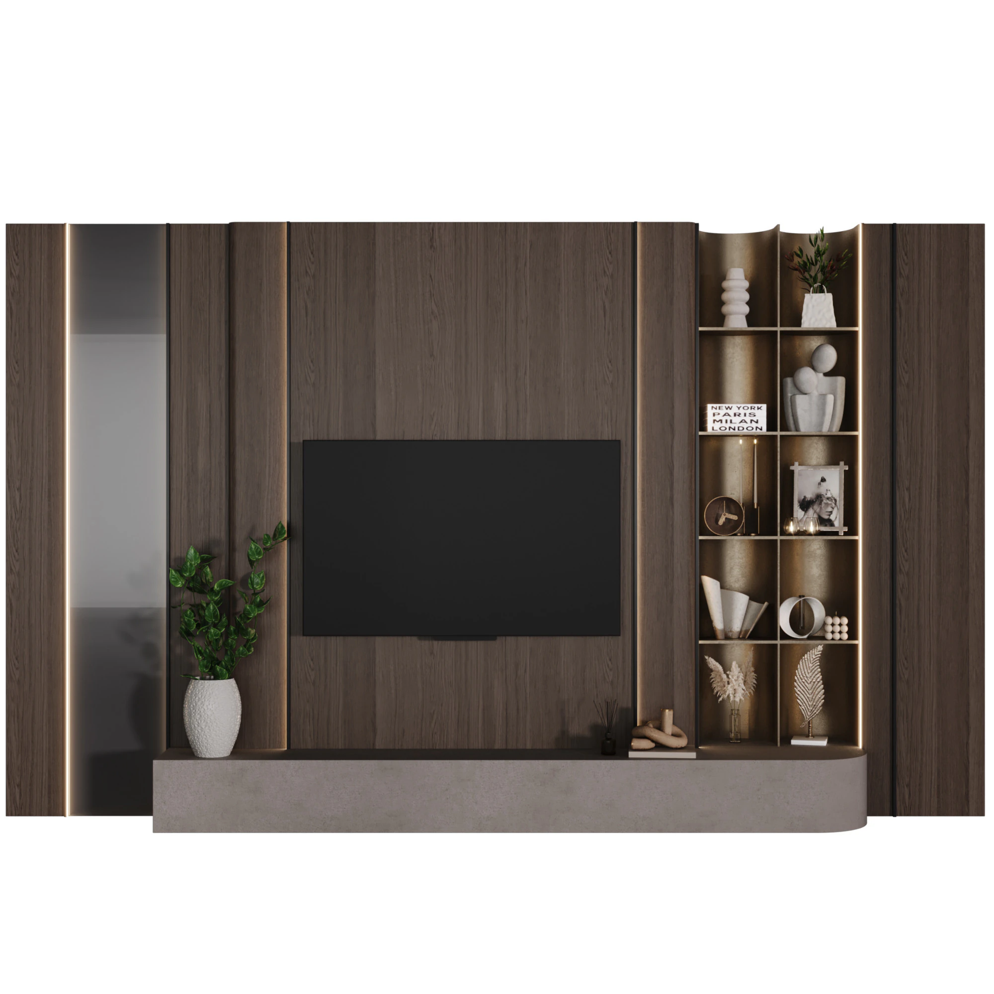 Parete TV 11 Modello 3D .c4d .max .obj .3ds .fbx .stl .blend 