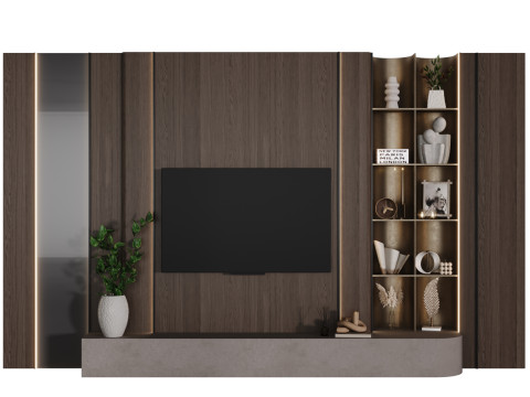 pared de televisi&oacute;n 11 Modelo 3D