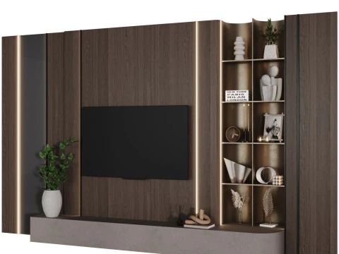Parete TV 11 Modello 3D