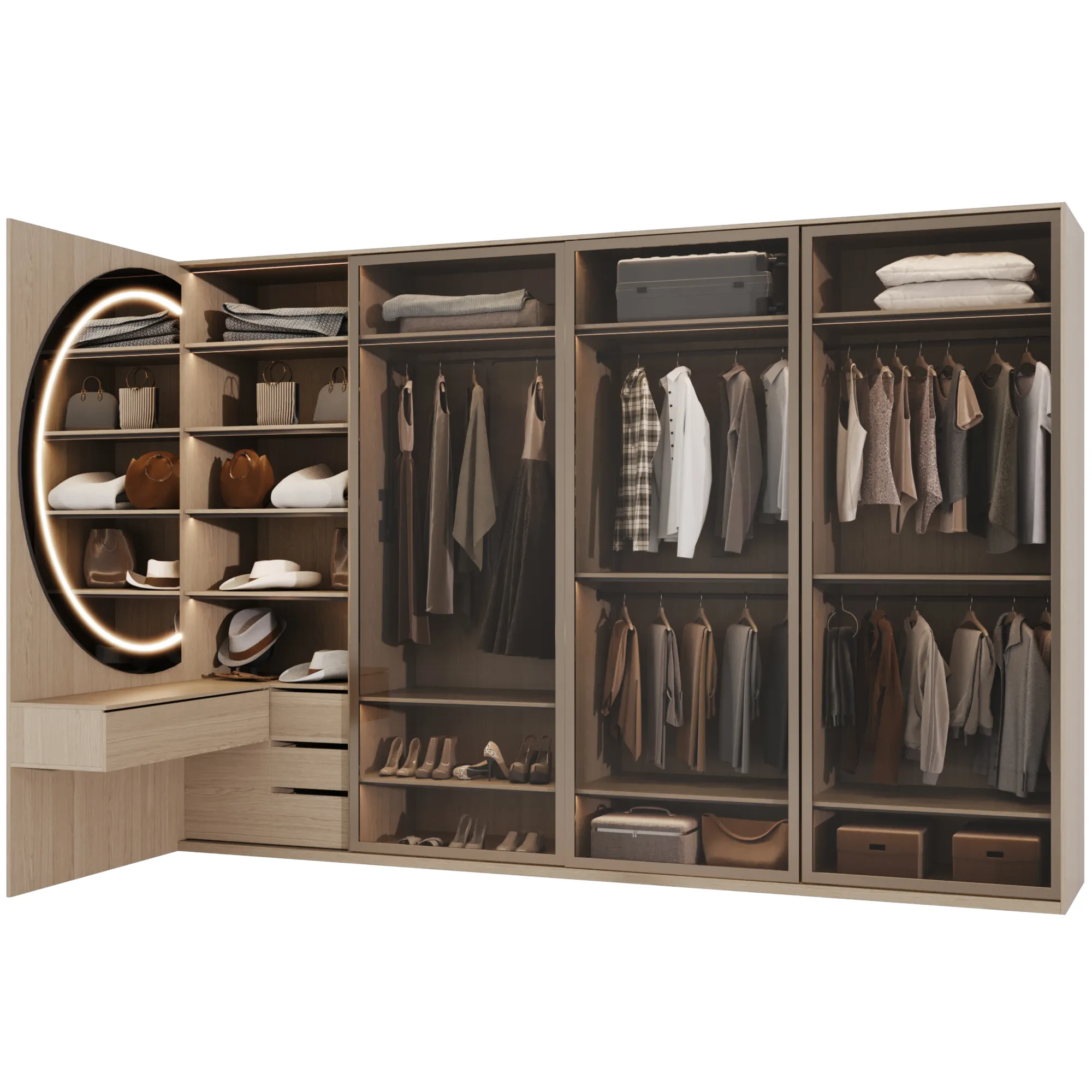Wardrobe 58 3D Model .c4d .max .obj .3ds .fbx .stl .blend 