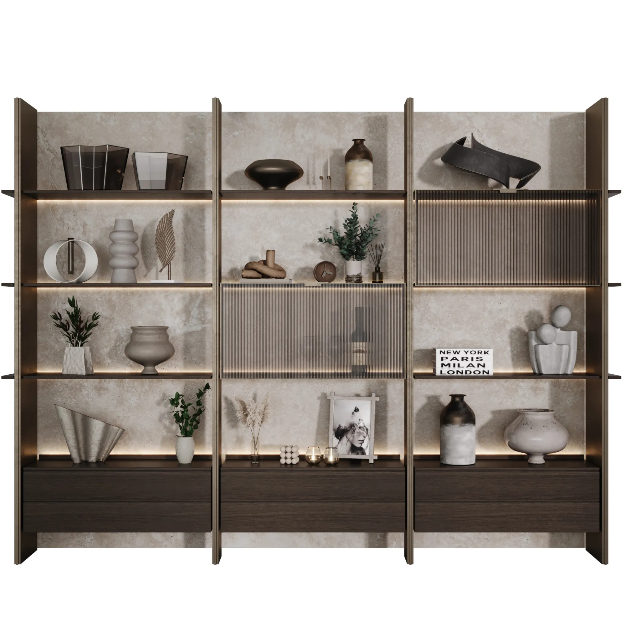 Rack Decor 1 3D Model .c4d .max .obj .3ds .fbx .stl .blend