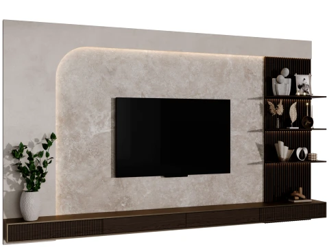 TV wall 12 3D Model