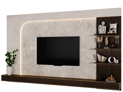 TV wall 12 3D Model
