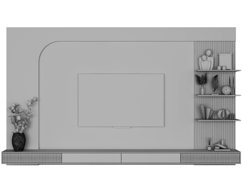 TV wall 12 3D Model