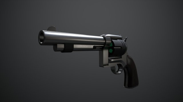 Space Cowboy Revolver 3D-Modell .c4d .max .obj .3ds .fbx .stl .blend 