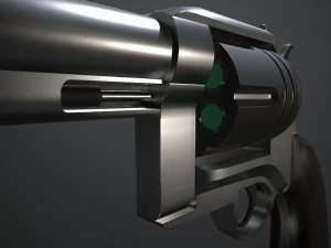 Space Cowboy Revolver 3D-Modell