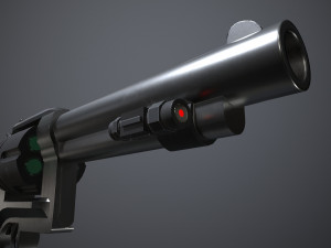Space Cowboy Revolver 3D-Modell