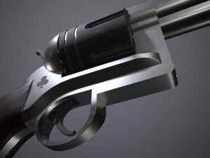 Space Cowboy Revolver 3D-Modell