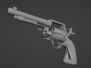 Space Cowboy Revolver 3D-Modell