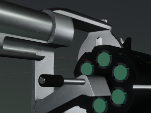 Space Cowboy Revolver 3D-Modell