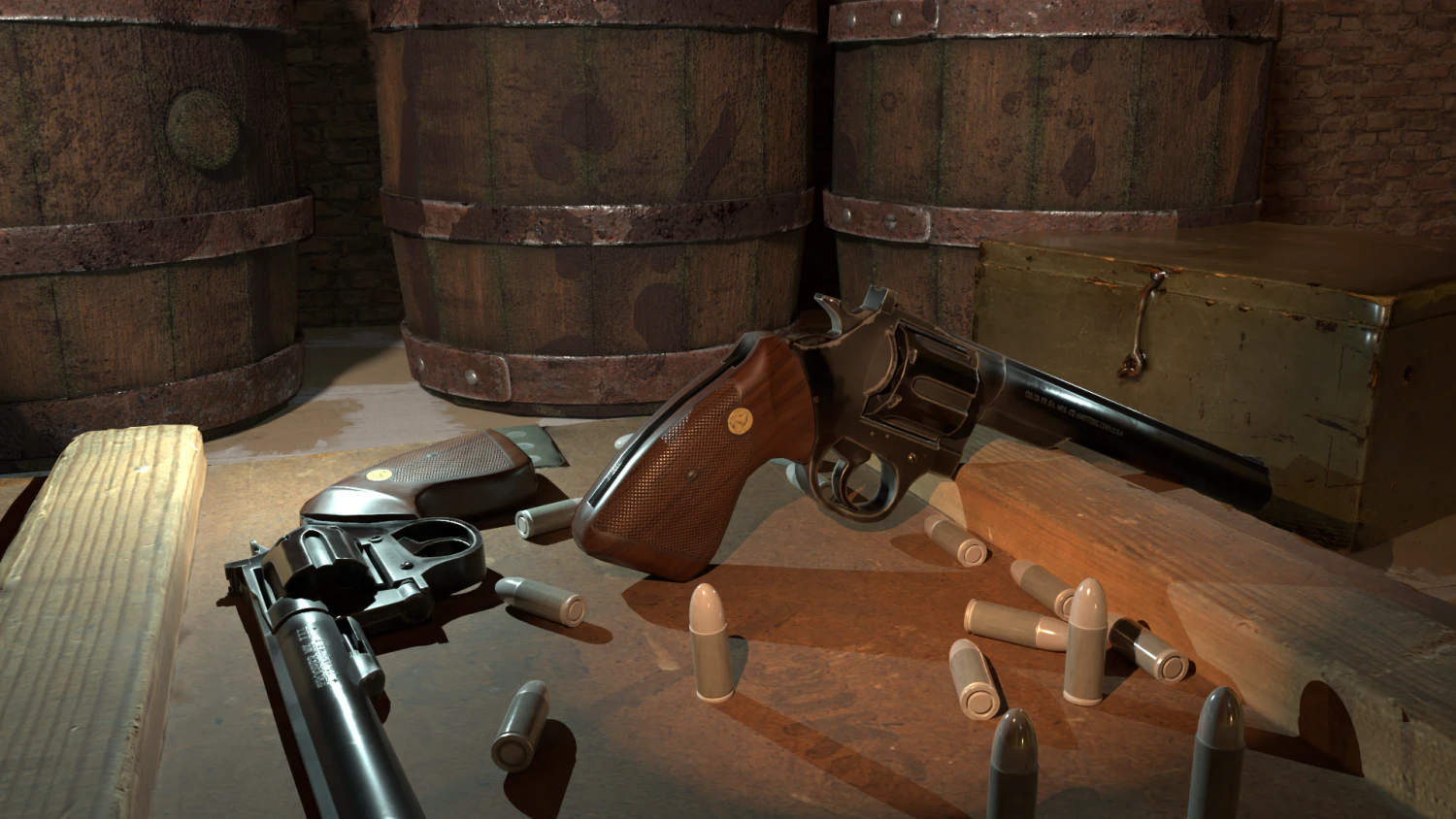 Colt Trooper Mk III - 357 Magnum 3D Model .c4d .max .obj .3ds .fbx .stl .blend 